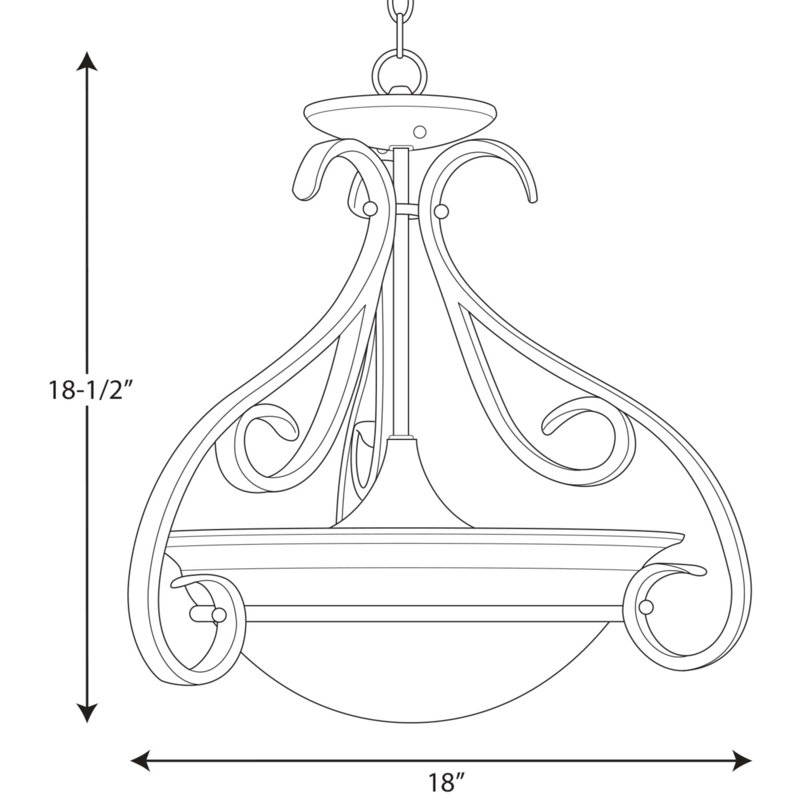 Brushed Nickel 3-Light Pendant with Etched Glass Bowl