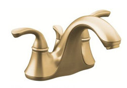 Forté Two-Handle 4 Inch Centerset Bathroom Faucet with Drain Assembly, 1.2 GPM