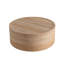 Table basse ronde 31,5 "avec finition grain de bois naturel Rachel