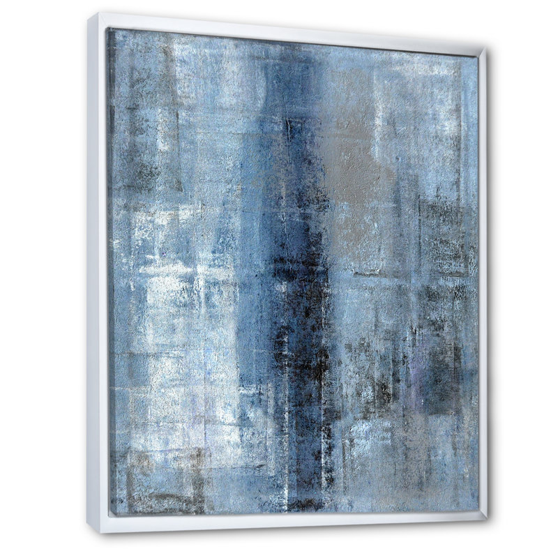«Blue Meets Gray», art mural moderne et contemporain sur toile