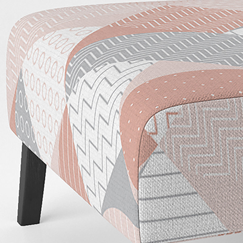 Striped Geometric - Upholstered Patterned Accent Slipper Chair