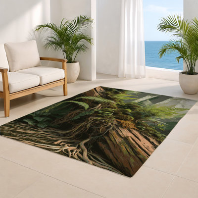 Tapis d'intérieur et d'extérieur brun Nature