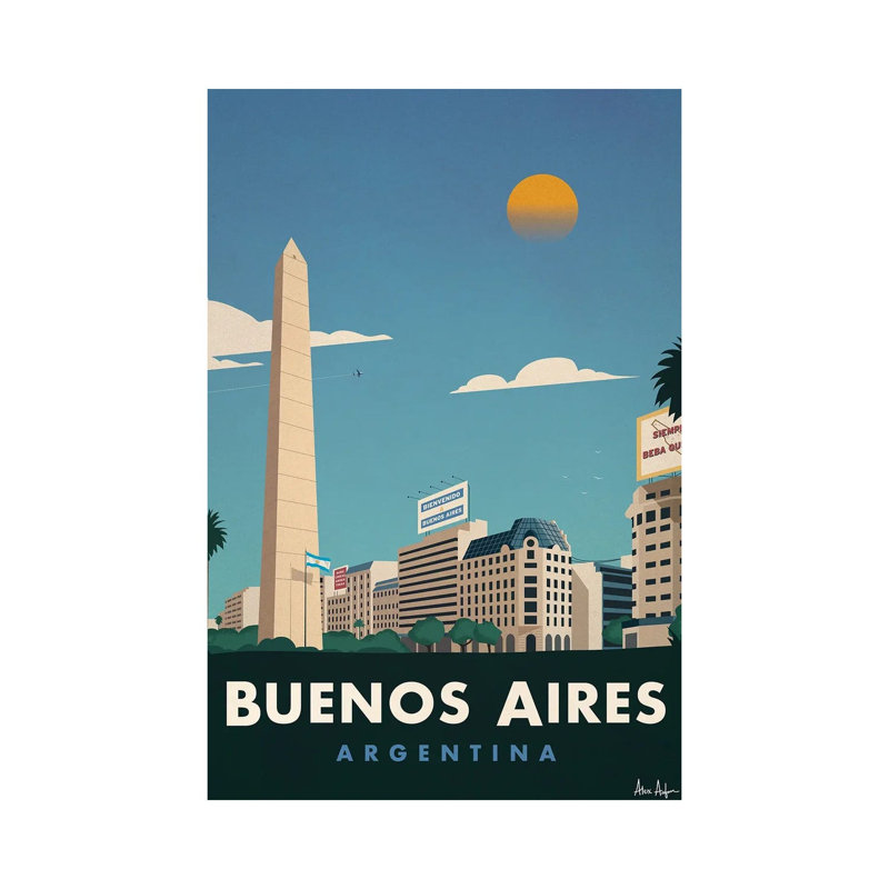 Buenos Aires by IdeaStorm Studios - Wrapped Canvas Print, 20.32 cm H x 30.48 cm W