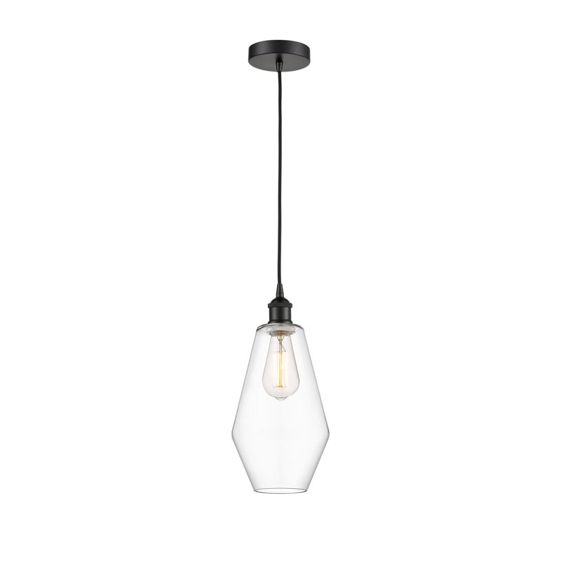 Gabbie 1 - Light Pendant, Clear, Matte Black