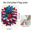 Drapeau de jardin fleuri patiné à double face, 12 po x 18 po, Jour de l'Independance