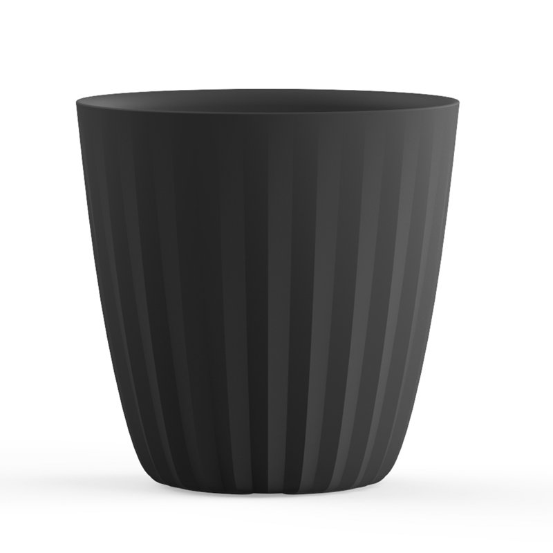 Crescent Garden Pleat Modern Round Pot Planter, Midnight Blue, 32" H x 27" W x 27" D
