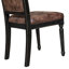Ensemble de table de salle à manger 5 pièces avec 4 chaises rembourrées en polyester texturé brun, haut dossier et une table de cuisine au fini noir sablé.-1372937910-1372937911