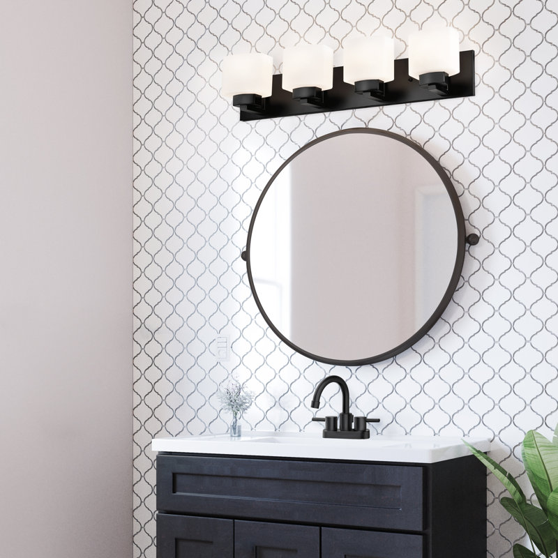 Adelie Dimmable Vanity Light, Matte Black, 4