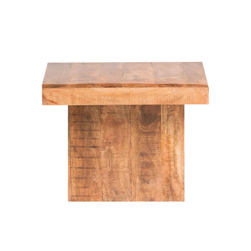 Bismark Solid Wood Sled End Table