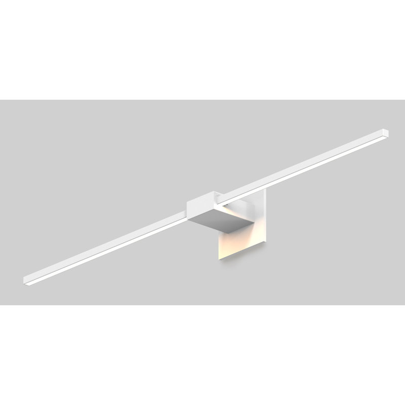 Z-Bar 1 - Light LED Armed Sconce, Matte White, 4.5" H x 48" W x 4" D