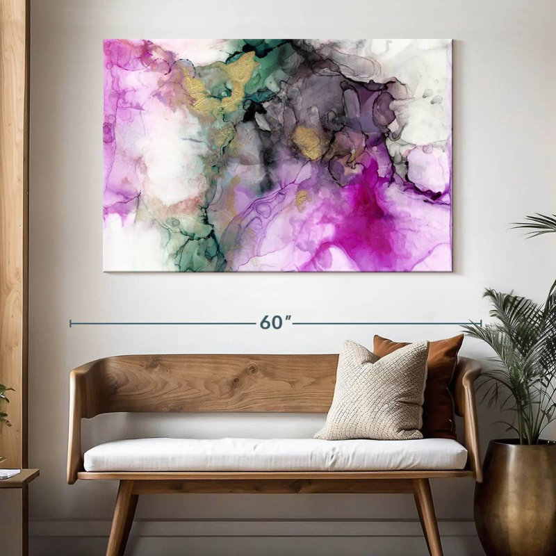 Avery Magenta Expression I, 34" H x 51" W