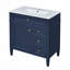 Ensemble de meuble-lavabo sur pied 30 "avec armoire à miroir-121105871