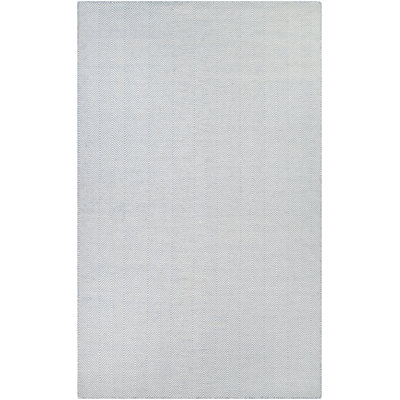 Tapis bleu / blanc tissé à la main