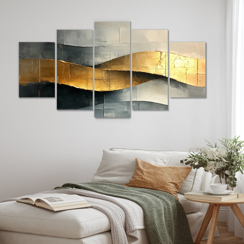 «Gold Ethereal Dream III - Minimalisme», art mural sur toile