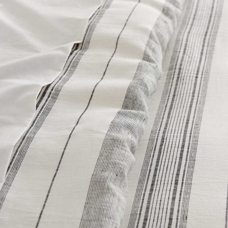 Monroe Stripe Duvet Set, King Duvet Cover + 2 Euro Shams