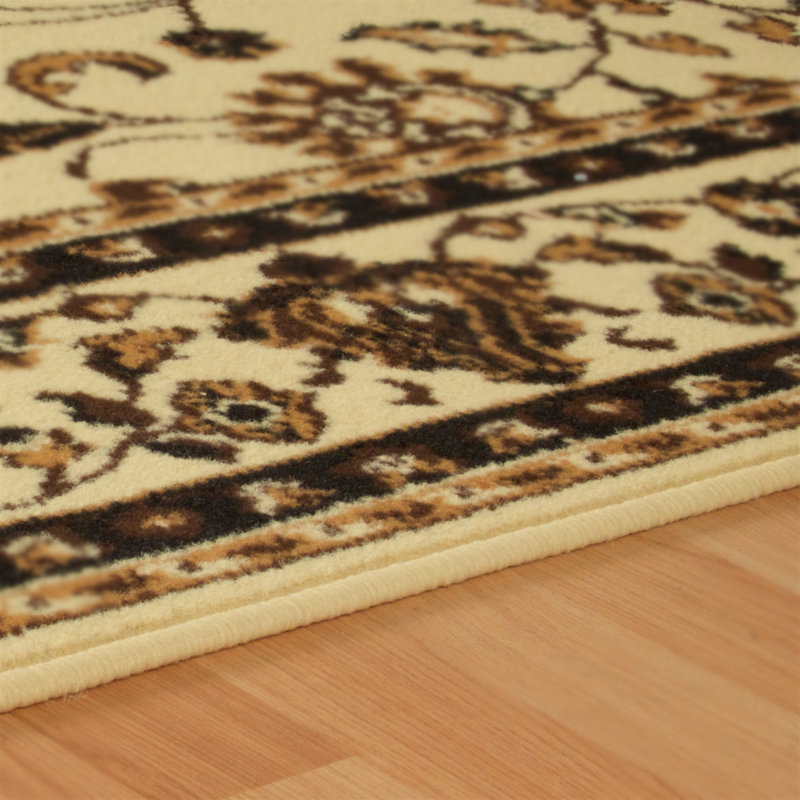 Dodington Modern Floral Scroll Border 3 Piece Indoor Area Rug Set