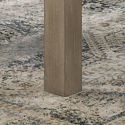Louisa 66" Rectangular White Faux Marble Top Dining Table in Light Oak Finish
