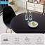Ensemble de table de salle à manger 5 pièces pour 4, table de cuisine 31,5 po avec pieds, pieds en bois massif, sièges en plastique, noir-1154458707-1154458709-1142735968