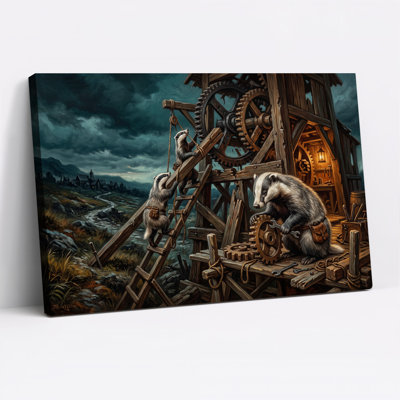 Art mural sur toile Badgers In Dark Steampunk