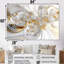 «Whirling River Dynamics Gold and White II - Abstract Spirals», ensemble d'art mural-108313302-108313297