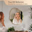 Miroir mural irrégulier, cadre en métal asymétrique moderne, verre HD pour salon, chambre à coucher, salle de bain - noir, 25 po x 28 po-819769063-819769060