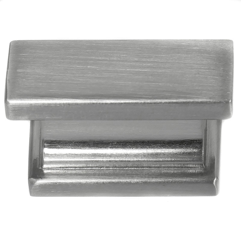 Park Avenue Rectangular Knob, Satin Nickel
