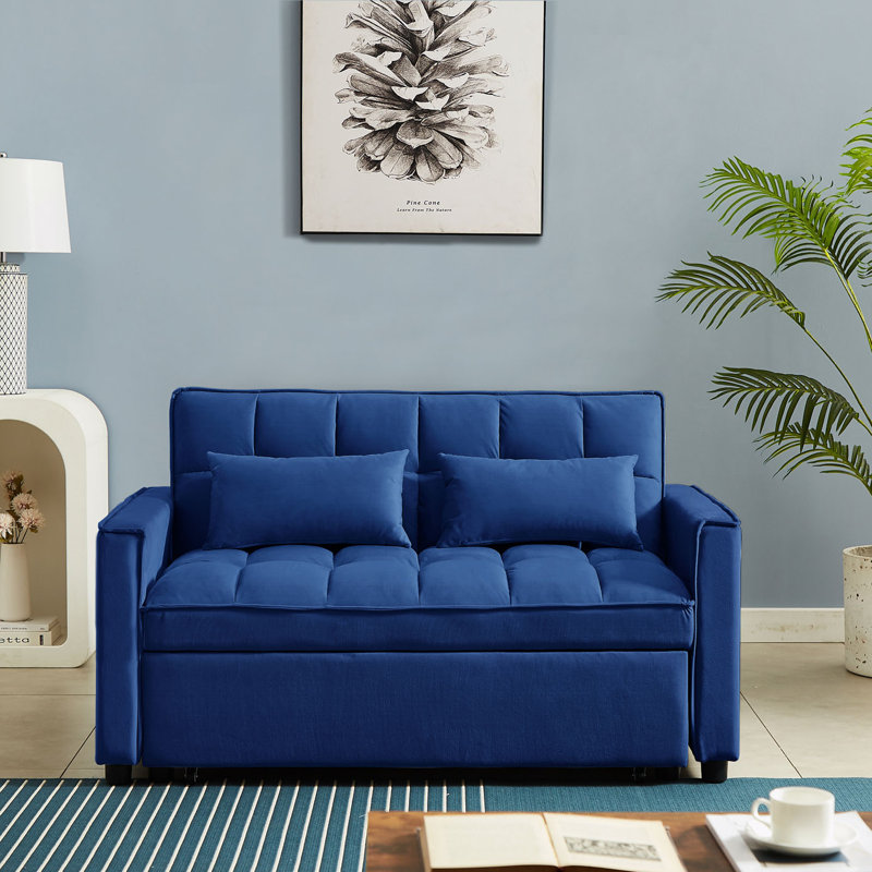 Collinward 53" W Murphy Sofa Bed Loveseat with Adjustable Tufted Back and USB Outlet, 32.3" H x 55.1" W x 33.1" D