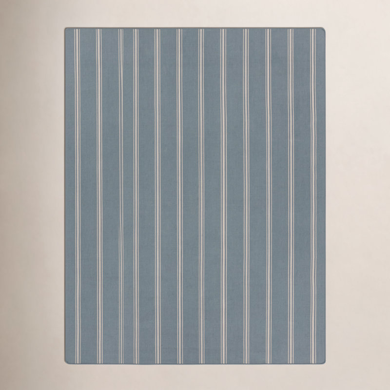 Striped Area Rug in Gray/Beige, Rectangle 8' x 10'