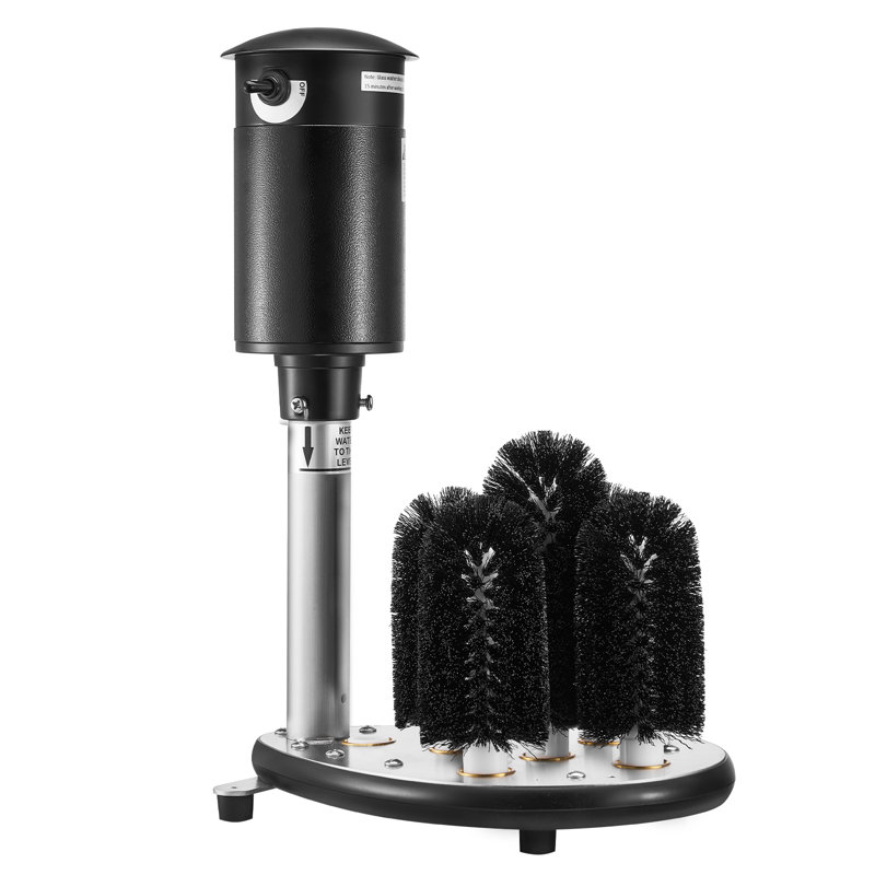 Electric Glass Washer 5-Brush Bar Glass Cleaner 1200 Cups/H for Wine Glass