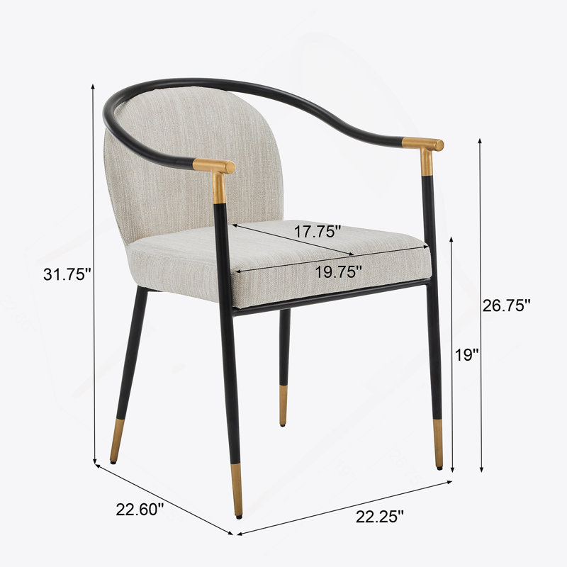 Chaise rembourrée Modern, Beige