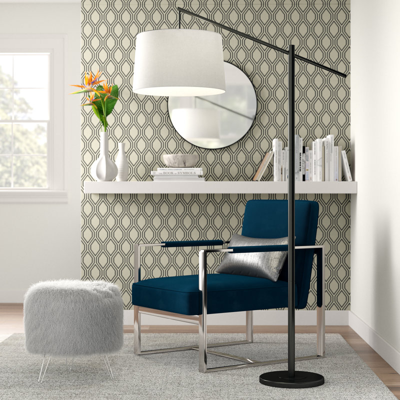 Dyanne John-Stephan 69" Floor Lamp, Oiled Bronze, Natural