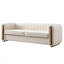 Canapé contemporain en velours l 84,25 po pour salon, beige-1020325378