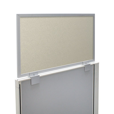 Acoustical Cubicle Mounted Privacy Panel with Large Bracket