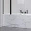 Portes de douche et de baignoire pliantes sans cadre, verre trempé, design noir mat moderne