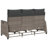 Reclining Patio Sofa With Cushions L-Shaped Poly Rattan-382095633