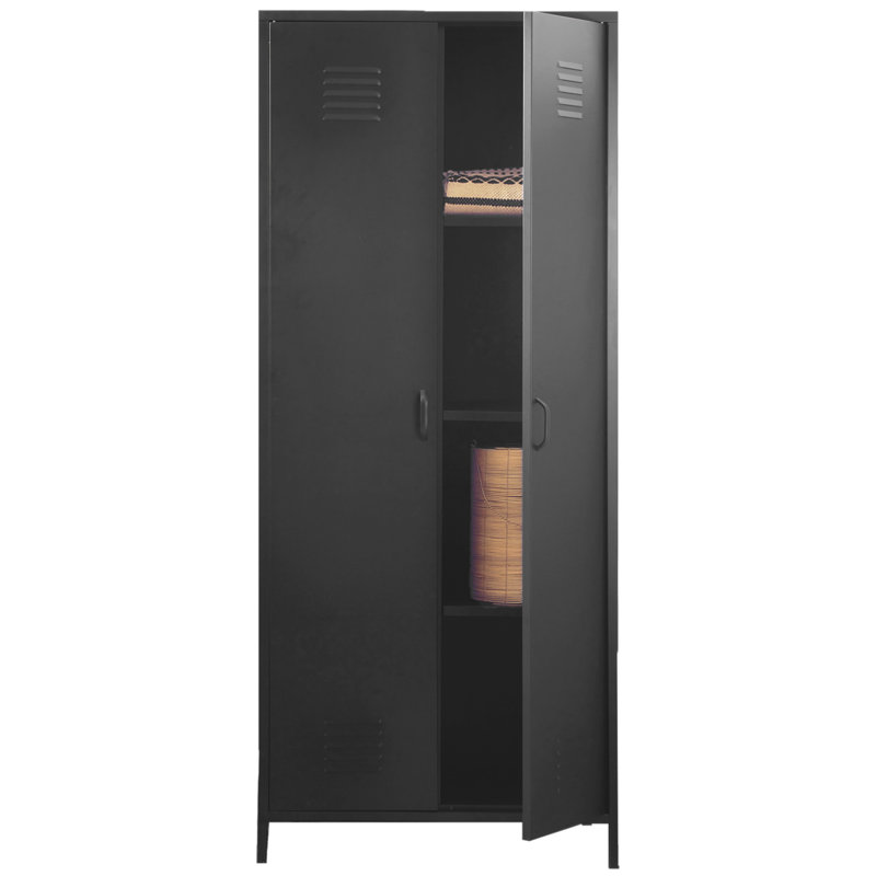 Abdul-Raheem 2 Door Steel Wardrobe, Back