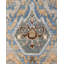 Tapis noué à la main de conception unique Ikat - beige, 8 pi 1 po x 8 pi 4 po