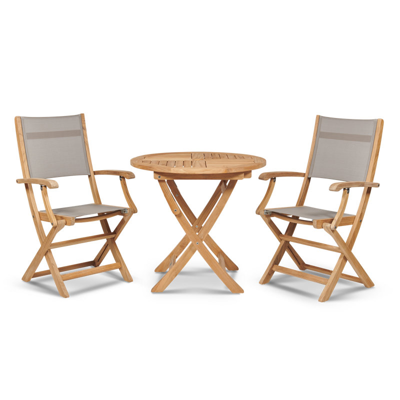 Stella Folding Dining Arm Chair, Taupe