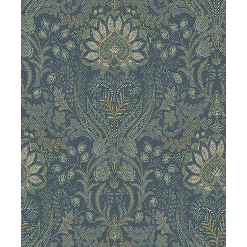Rouleau de papier peint L 33 pi x l 21 po Rhetha, Bleu