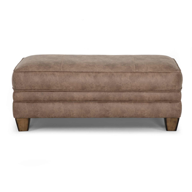 Hattaway Faux Leather Ottoman