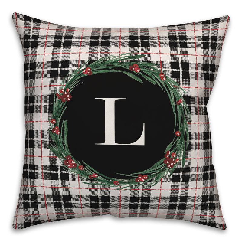 Checkered Throw Pillow, L