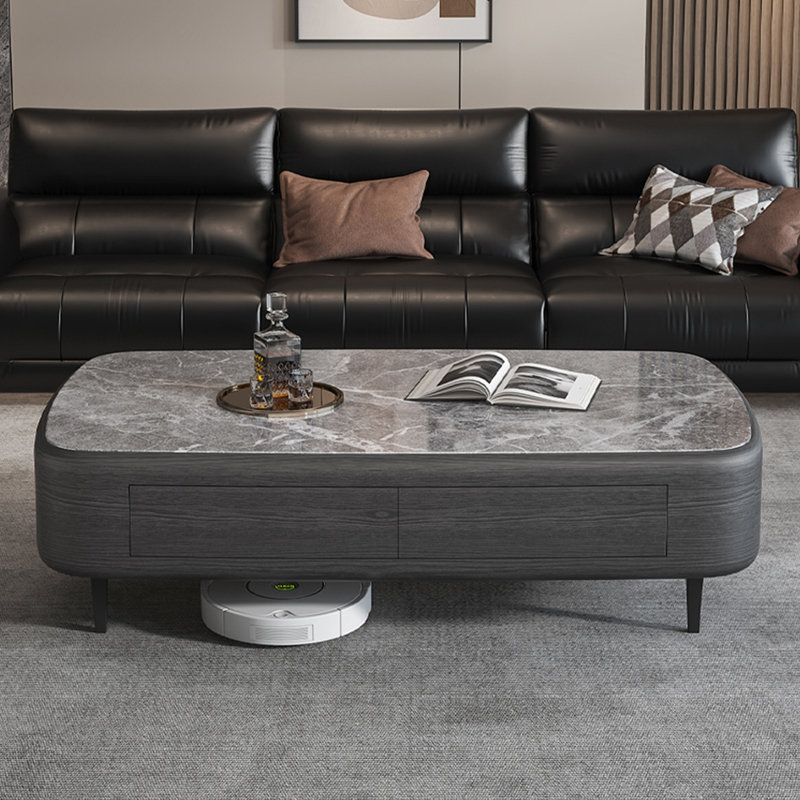 Table basse Italian Luxe, H 17,7 po x L 59,1 po x l 33,5 po, Gris