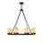 Van 8 - Light Glass and Steel Dimmable Wagon Wheel Chandelier