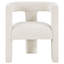Chaise d'appoint sculptée moderne avec revêtement capitonné