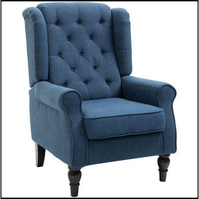 Fauteuil d'appoint capitonné à dossier haut