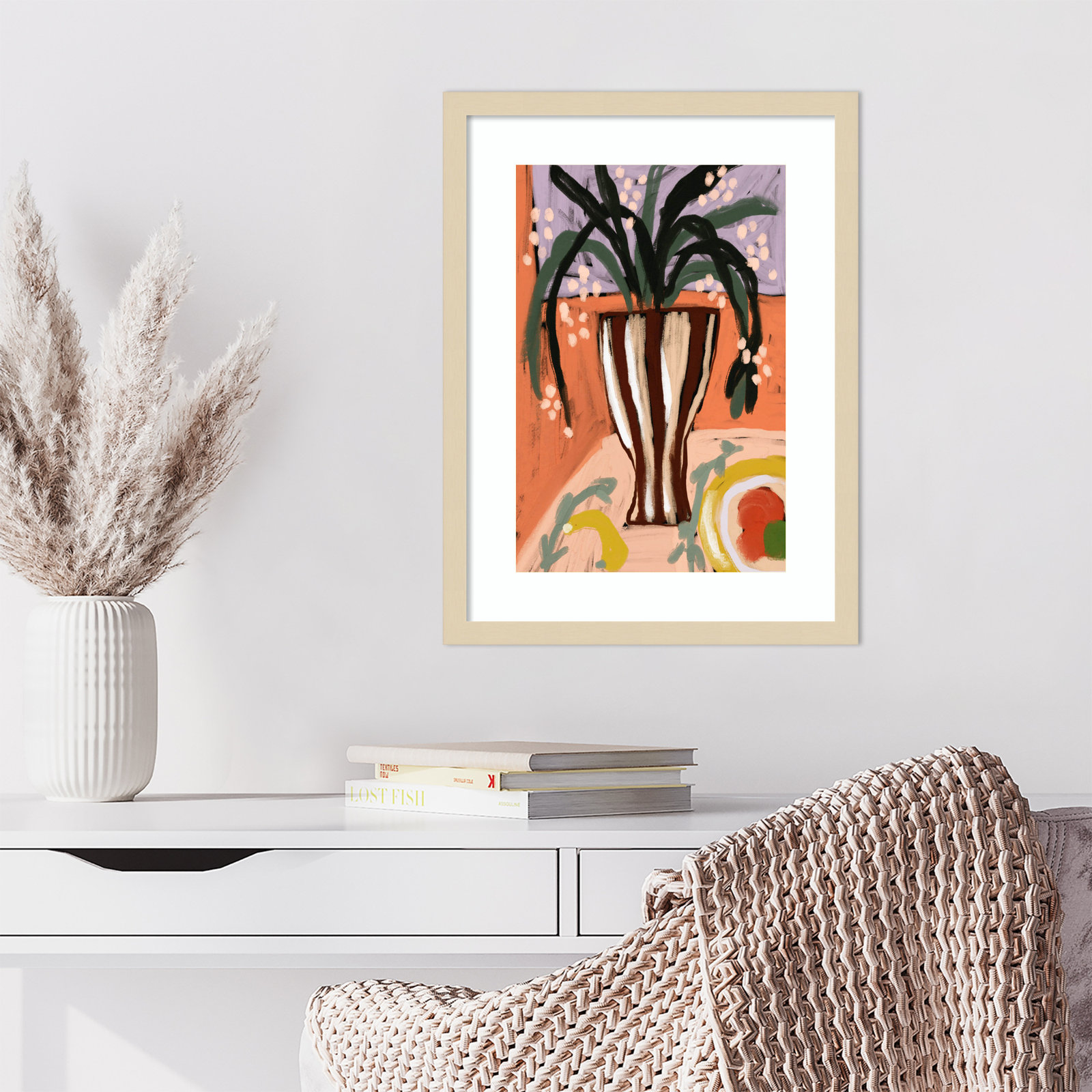 Floral Still Life No. 3 Print, Brown, 21" H x 16" W