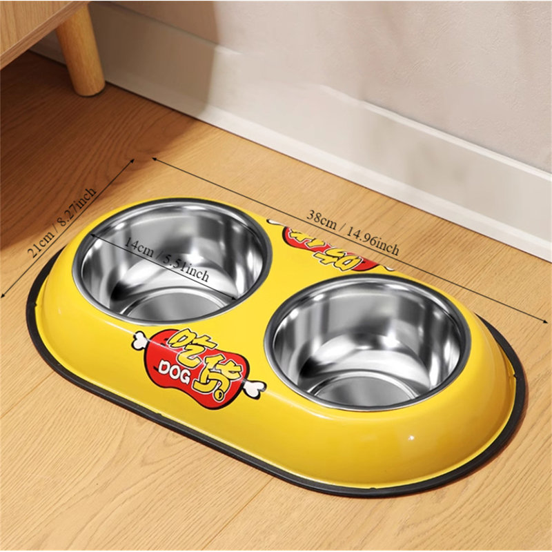 Mangeoire double pour animaux, Petit (1,57 po)