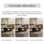 Table basse ovale en bois fritté noir + bois manufacturé