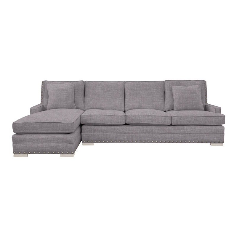 American Bungalow 2-Piece Riverside Chaise Sectional, Yes, Casa Blanca, Nomad Slate Crypton® Chenille