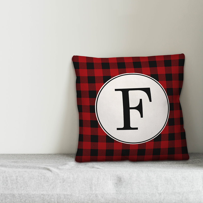 Plaid Throw Pillow, F